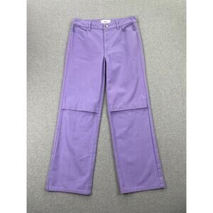 KkCo Knee Vent Straight Leg Pants Womens 27 Lavender Purple Jeans 100% Cotton